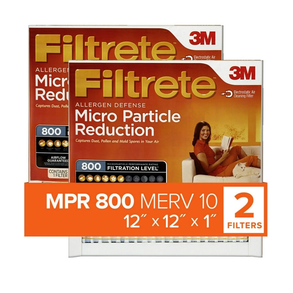 Open pack 2 filters 12x12x1, Allergen Defense Particle Reduction HVAC Air